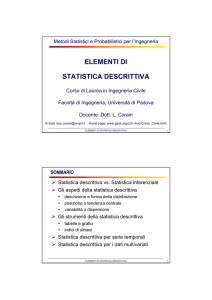 elementi di statistica descrittiva - DTG Home page