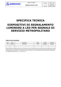 SPECIFICA TECNICA DISPOSITIVI DI SEGNALAMENTO