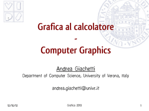 Grafica al calcolatore - Computer Graphics