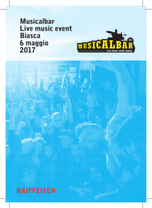 Musicalbar Live music event Biasca 6 maggio 2017
