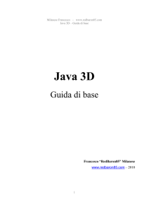 Ebook Java 3D Guida di base - Sommario e pagine d`esempio