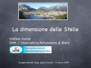 La dimensione delle Stelle - Osservatorio Astronomico di Brera