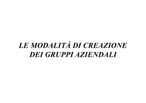 le modalità di creazione dei gruppi aziendali