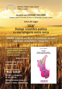 “OGM” Dialogo scientifico-politico su una categoria senza senso