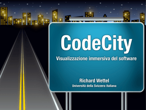 Visualizzazione immersiva del software Richard Wettel