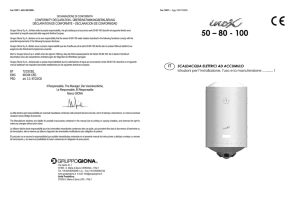SCALDACQUA ELETTRICI AD ACCUMULO Istruzioni