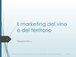 Il marketing del vino e del territorio