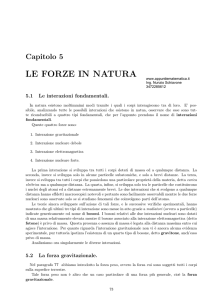 le forze in natura