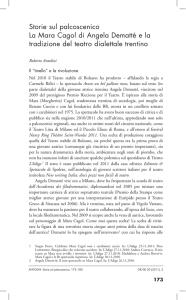 Storie sul palcoscenico La Mara cagol di Angela