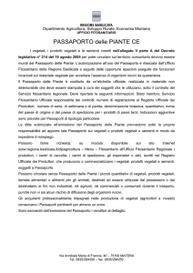 PASSAPORTO delle PIANTE CE