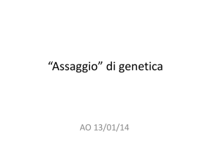 “Assaggio” di genetica