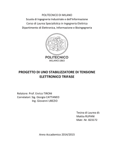 PROGETTO DI UNO STABILIZZATORE DI TENSIONE