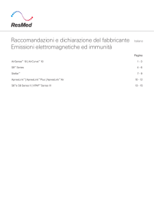 Raccomandazioni e dichiarazione del fabbricante