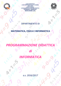 Programmazione di Informatica a.s. 2016/2017