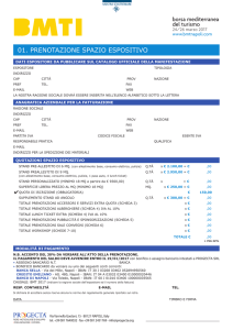 01. PRENOTAZIONE SPAZIO ESPOSITIVO