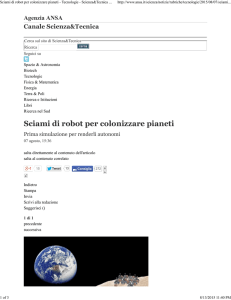 Sciami di robot per colonizzare pianeti - Department of Biology