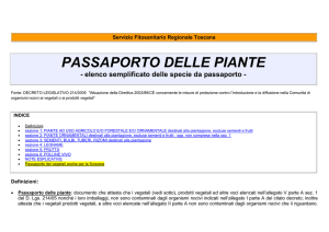 PASSAPORTO DELLE PIANTE