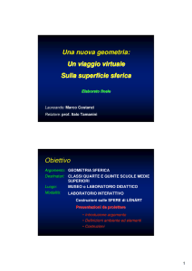 Una nuova geometria: Un viaggio virtuale Sulla superficie sferica