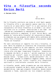 Vita e filosofia secondo Enrico Berti