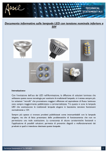 Documento informativo sulle lampade LED con tensione nominale