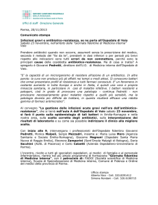 Parma, 20/11/2013 Comunicato stampa Infezioni