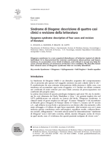 Sindrome di Diogene: descrizione di quattro casi clinici e revisione