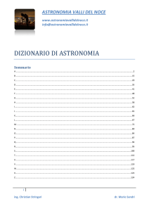 Dizionario di astronomia - Astronomia Valli del Noce