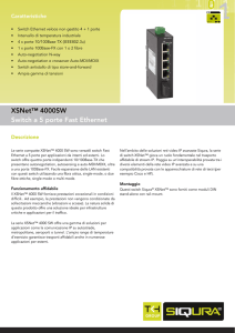 XSNet™ 4000SW Switch a 5 porte Fast Ethernet