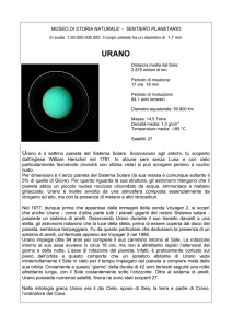 MUSEO DI STORIA NATURALE - SENTIERO PLANETARIO Urano è