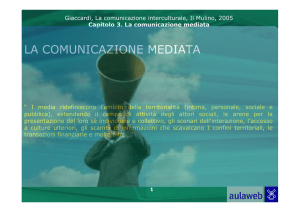 LA COMUNICAZIONE MEDIATA