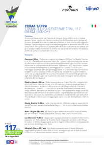 PRIMA TAPPA COMANO URSUS EXTREME TRAIL 117 (58 KM