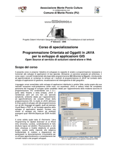 Corso di specializzazione Programmazione Orientata