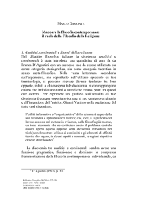 Mappare la filosofia contemporanea: il ruolo della Filosofia della