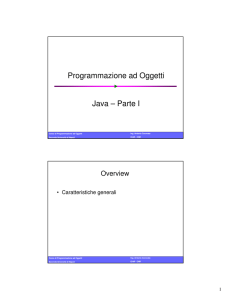 Programmazione ad Oggetti Java – Parte I - ICAR-CNR
