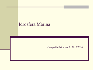 Idrosfera Marina - Facolta di Lettere Filosofia Lingue e Beni Culturali
