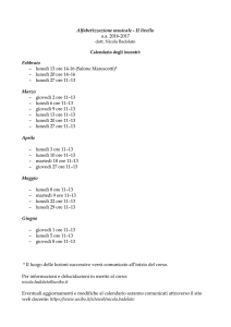 Alfabetizzazione musicale - II livello a.a. 2016