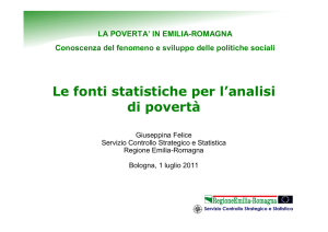 Le fonti statistiche per l`analisi di povertà - Statistica Emilia