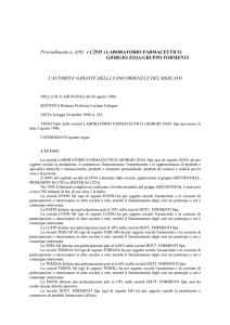 Provvedimento n. 4203 ( C2535 ) LABORATORIO FARMACEUTICO