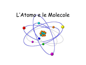 L`Atomo e le Molecole - Dipartimento di Chimica