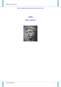 Caligola: Follia o sapienza?