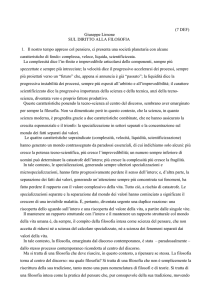 (7 DEF) Giuseppe Limone SUL DIRITTO ALLA FILOSOFIA 1. Il