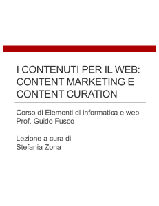 i contenuti per il web: content marketing e content curation