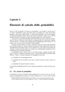 Elementi di calcolo delle probabilità