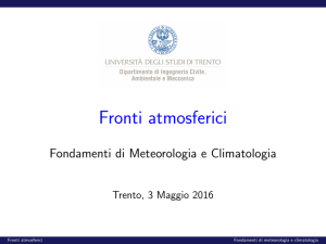 Fronti atmosferici - Università di Trento