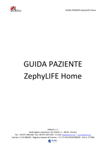 GUIDA PAZIENTE ZephyLIFE Home