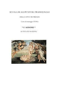 L`addome. - Scuola di Agopuntura Tradizionale della Città di Firenze