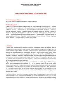 Carcinoma mammario eredo-familiare