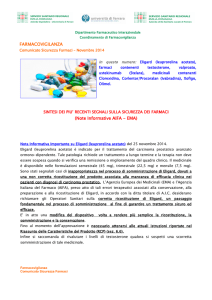 Comunicato sicurezza farmaci novembre 2014