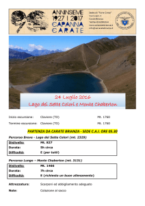24 Luglio 2016 Lago dei Sette Colori e Monte Chaberton