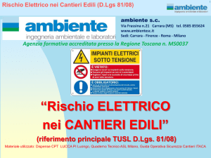 Rischio Elettrico nei Cantieri Edili (D.Lgs 81/08)